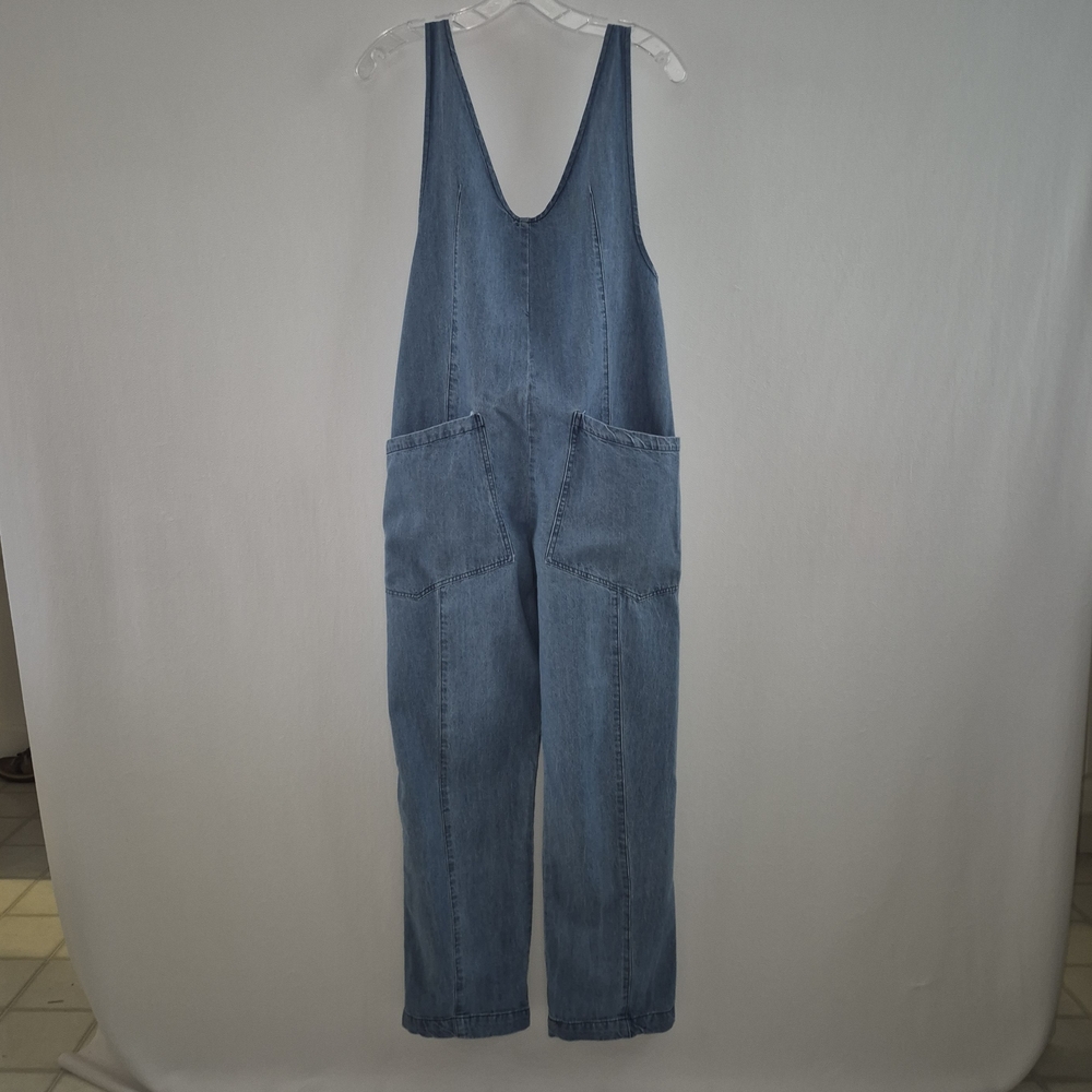 Vestique Size Small 100% Cotton Blue Denim Jumpsuit